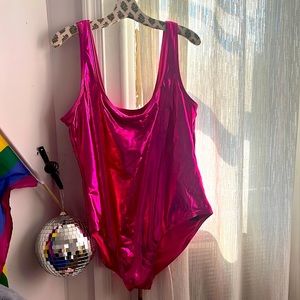 Pink metallic swimsuit